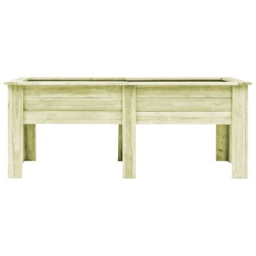 Fioriera Rialzata Giardino Piedini 200x80x80cm Legno Impregnato