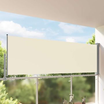 Tenda da Sole Laterale Retrattile 120 x 300 cm Crema