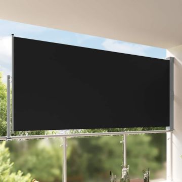 Tenda da Sole Laterale Retrattile 160 x 300 cm Nera