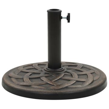 Base per Parasole Rotonda in Poliresina 11 kg Bronzo