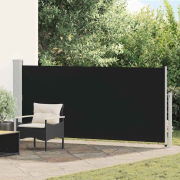 Tenda da Sole Laterale Retrattile 140 x 314 cm Nera