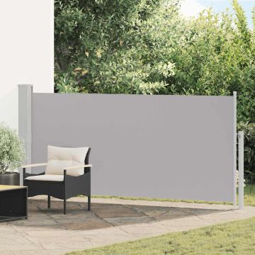 Tenda da Sole Laterale Retrattile 140 x 314 cm Grigia