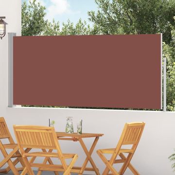 Tenda da Sole Laterale Retrattile 117x314 cm Marrone