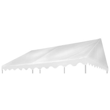 Copertura Superiore per Gazebo in PVC 500 g/m² 3x4 m Bianco