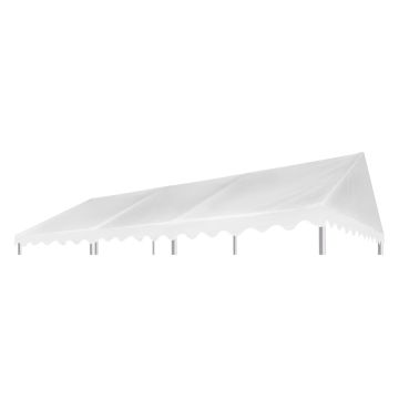 Copertura Superiore per Gazebo in PVC 500 g/m² 3x6 m Bianco