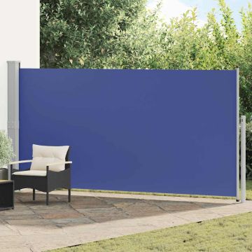 Tenda da Sole Laterale Retrattile 160 x 500 cm Blu