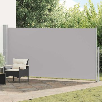Tenda da Sole Laterale Retrattile 160 x 514 cm Grigia