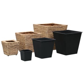 Letti Rialzati 3 pz in Giacinto Intrecciato