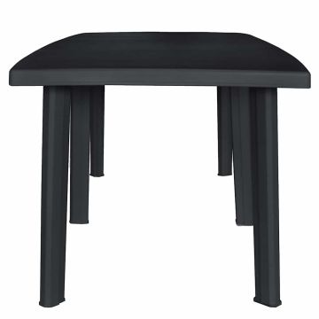 Tavolo da Giardino Antracite 216x90x72 cm in Plastica