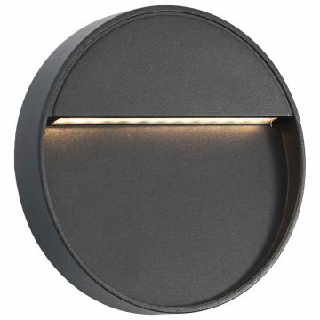 Lampade da Parete da Esterno a LED 2 pz 3 W Nere Rotonde