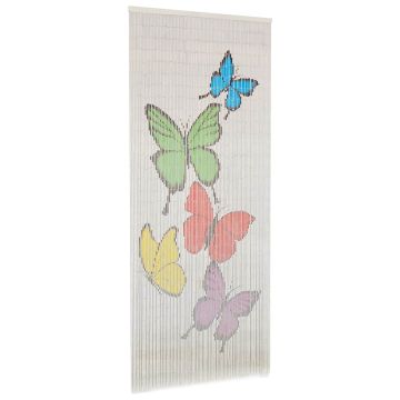 Tenda Antimosche per Porte in Bambù 90x200 cm