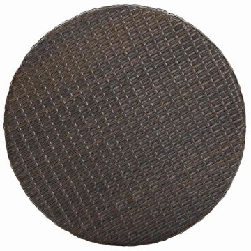 Tavolo da Giardino Marrone 60,5x106 cm in Polyrattan
