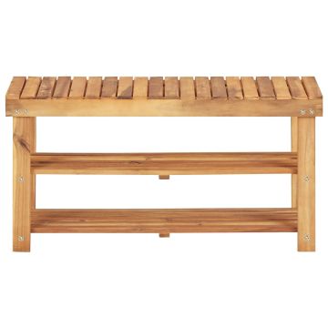 Scarpiera 90x32x46 cm in Legno Massello di Acacia