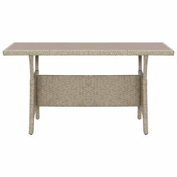 Tavolo da Giardino Grigio 130x70x66 cm in Polyrattan