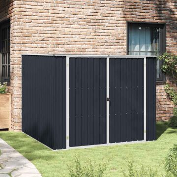 Capanno da Giardino Antracite 195x198x159 cm in Acciaio Zincato