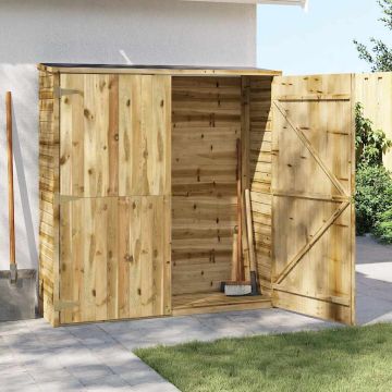 Rimessa Attrezzi da Giardino 163x50x171 cm in Pino Impregnato