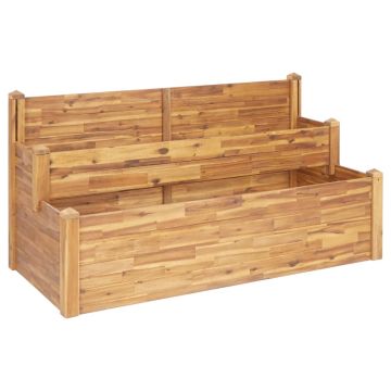 Fioriera da Giardino a 2 Livelli 160x75x84cm Massello di Acacia