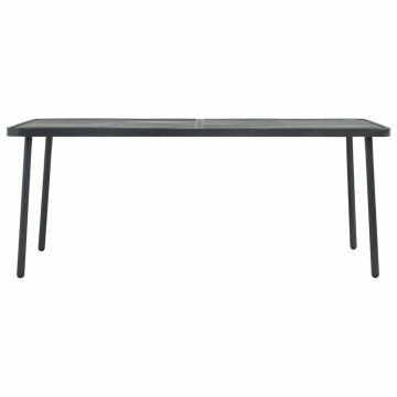Tavolo da Giardino Grigio Scuro 180x83x72 cm in Acciaio