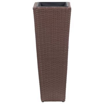 Letto Rialzato da Giardino 30x30x80 cm in Polyrattan Marrone
