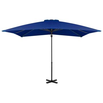 Ombrellone a Sbalzo con Palo in Alluminio Azzurro 250x250 cm