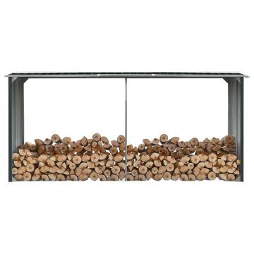 Capannone da Giardino in Acciaio Zincato 330x92x153cm Antracite
