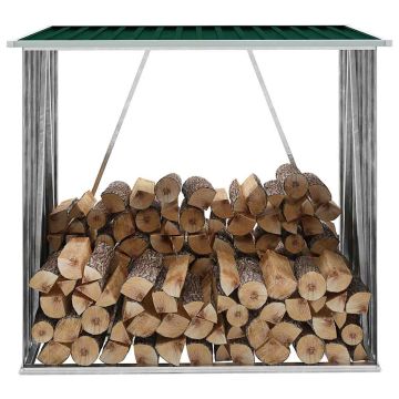 Capannone da Giardino in Acciaio Zincato 163x83x154 cm Verde