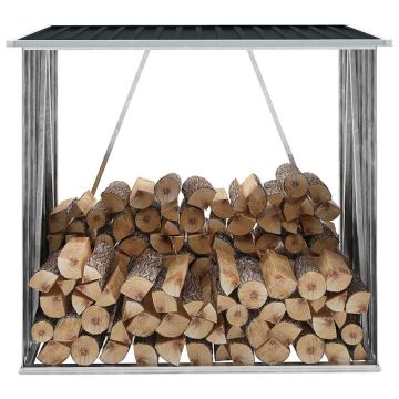 Capannone da Giardino in Acciaio Zincato 163x83x154cm Antracite
