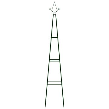 Supporti per Piante 2 pz Verde Scuro 35x35x195 cm in Ferro