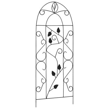 Supporti da Giardino per Piante 3 pz Neri 40x100 cm in Ferro