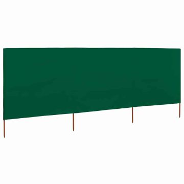 Paravento a 3 Pannelli in Tessuto 400x160 cm Verde
