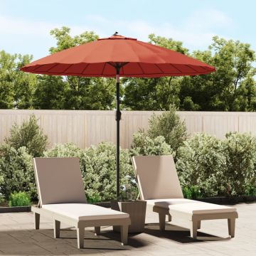 Ombrellone da Esterni Palo in Alluminio 250 cm Terracotta