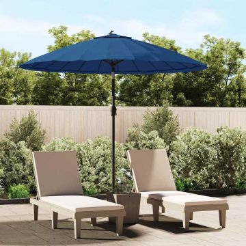 Ombrellone da Giardino con Palo in Alluminio 250 cm Azzurro