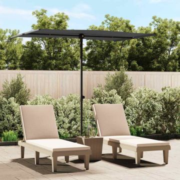Ombrellone da Giardino con Palo in Alluminio 2x1,5 m Antracite
