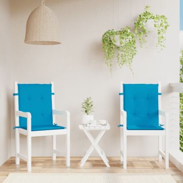 Cuscini per sedie da giardino 2 pz Tessuto Oxford Blu