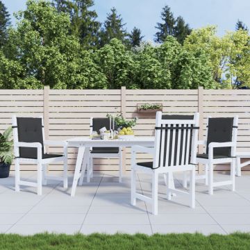 Cuscini per sedie da giardino 4 pz Nero 100 x 50 x 3 cm