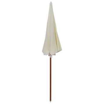 Ombrellone da Giardino con Palo in Acciaio 240 cm Sabbia