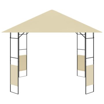 Gazebo da Giardino 3x3x2,6 m Crema 160 g/m²