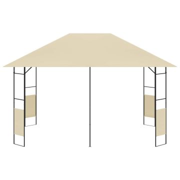 Gazebo da Giardino 4x3 m Crema 160 g/m²