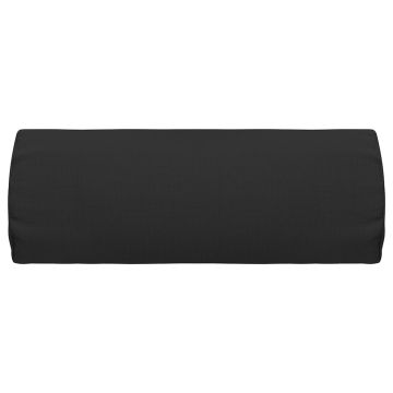 Poggiatesta per Sdraio Nero 40x7,5x15 cm in Textilene