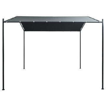 Gazebo Padiglione Tenda Tettoia 3x3 m in Acciaio Antracite