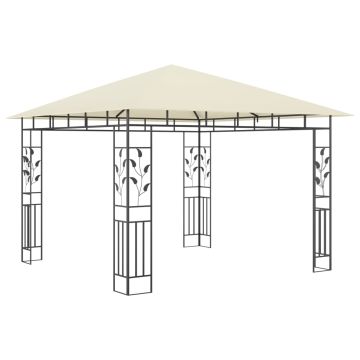 Gazebo con Zanzariera 3x3x2,73 m Crema 180 g/m²