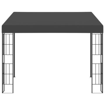 Gazebo a Parete 3x3 m Antracite in Tessuto