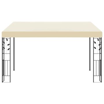 Gazebo a Parete 4x3x2,5 m Crema