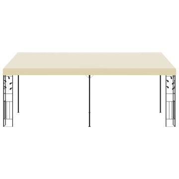 Gazebo a Parete 6x3x2,5 m Crema