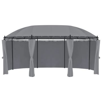 Gazebo con Tende 520x349x255 cm Antracite