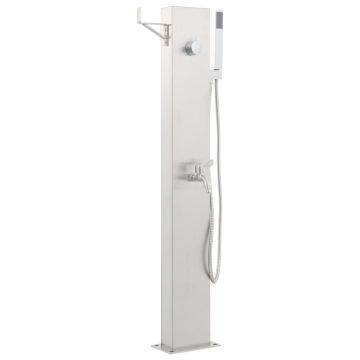 Rubinetteria per Doccia da Giardino 110 cm in Acciaio inox