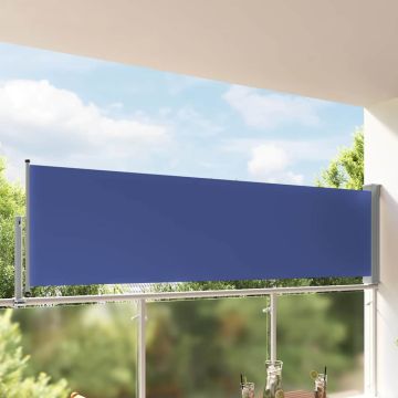 Tenda Laterale Retrattile per Patio 100x300 cm Blu
