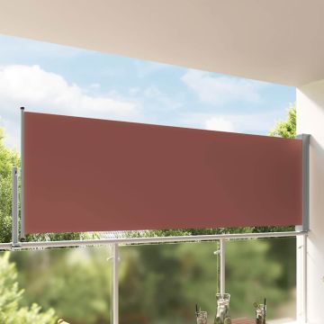 Tenda Laterale Retrattile per Patio 120x300 cm Marrone