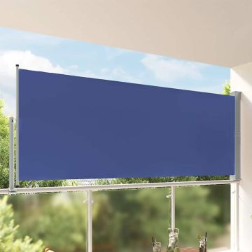 Tenda da Sole Laterale Retrattile per Patio 140x300 cm Blu