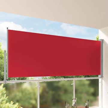 Tenda da Sole Laterale Retrattile per Patio 140x300 cm Rossa